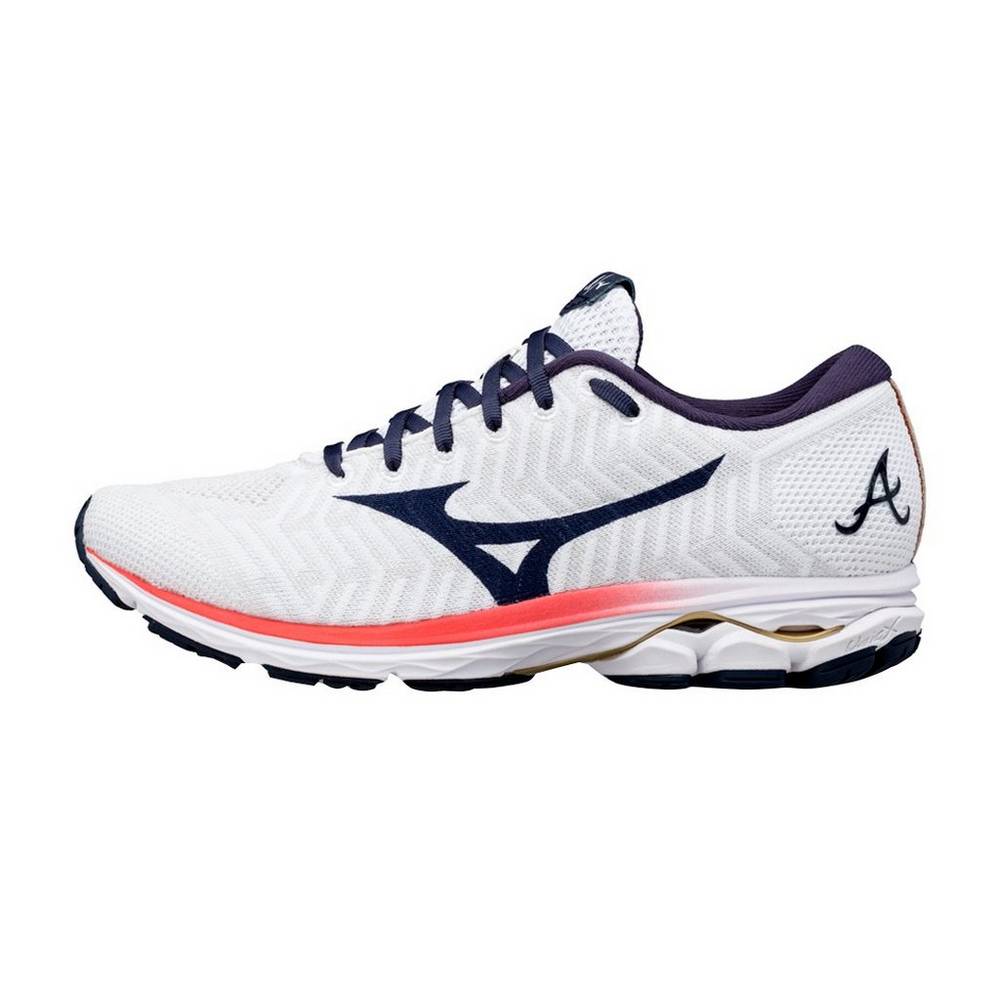 Mizuno Men's Chop On WAVEKNIT™ R2 Running Shoes White/Navy (320609-MNS)